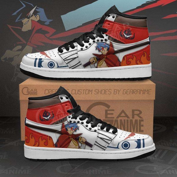 

customization kamina sneakers gurren lagann anime shoes