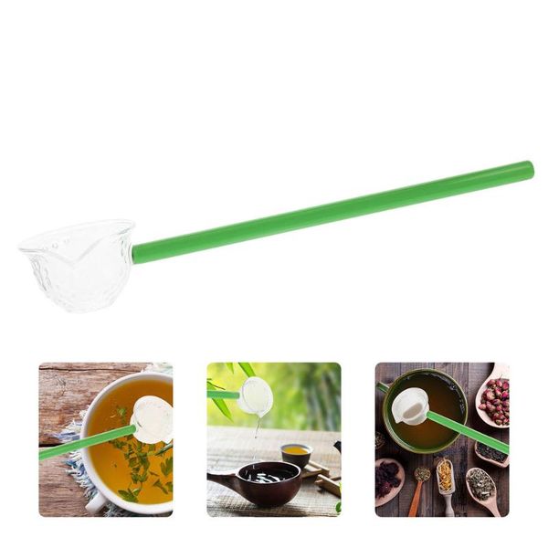 

spoons long handle japanese style glass teaspoon home kitchen restaurant tea spoon