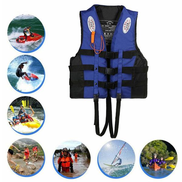 

life vest swimming boating ski drifting life jacket with whistle m-xxxl water sport man kids kayak ski buoyancy aid jacket