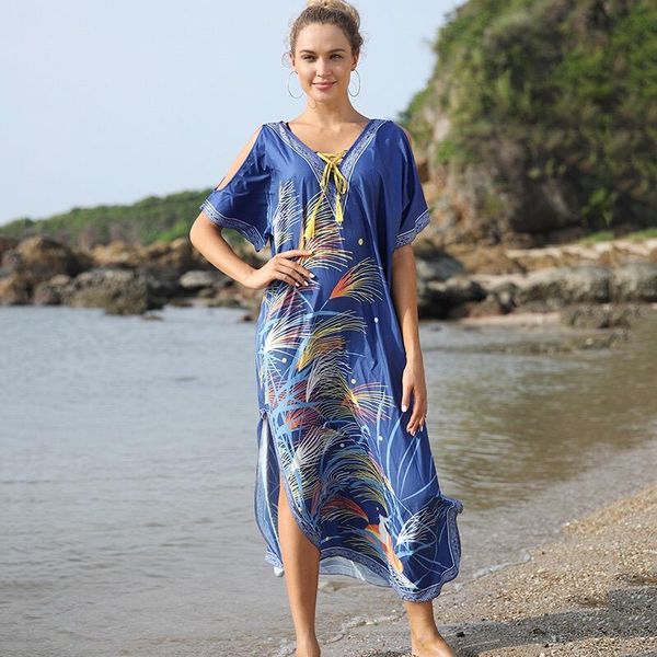 

kaftan bathing suit sarong beach pareo print swimsuit cover-up plus size dress beachwear, White;black