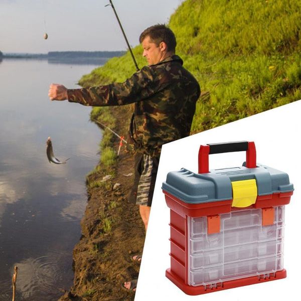 

fishing accessories tool box 4-layer space-saving sturdy multi-use detachable tackle easy to clean and beautifully designed for