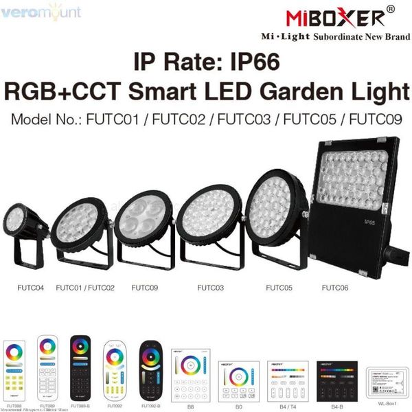 

lawn lamps miboxer ip66 waterproof 6w 9w 15w 25w rgbcct garden light landscape ac 2.4g rf wireless remote wifi app voice control
