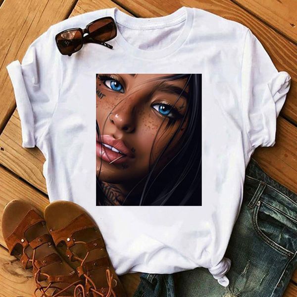 

new women shirt casual cartoon printed tee fashion shirt femme plus size cute streetwear loose white o-neck t shirt tees