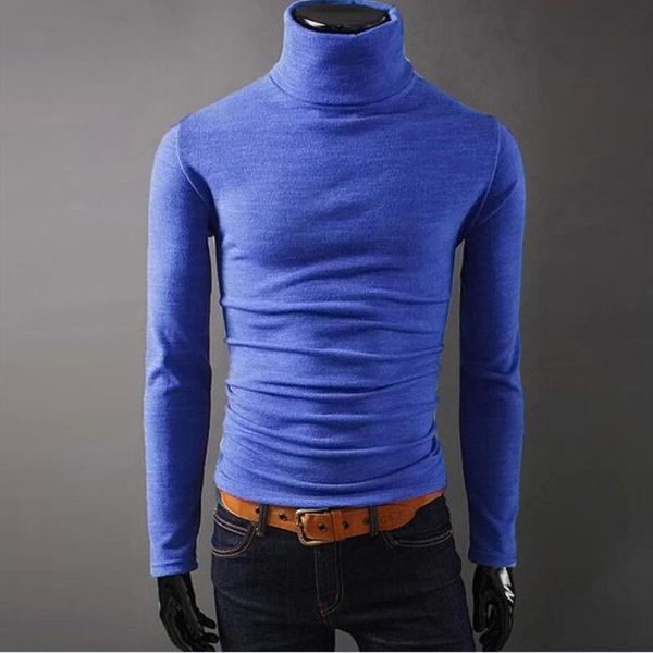 

slim man's casual mens turtleneck knited sweater fit 2021 sweaters brand pullovers helisopus masculino vsdca, Black