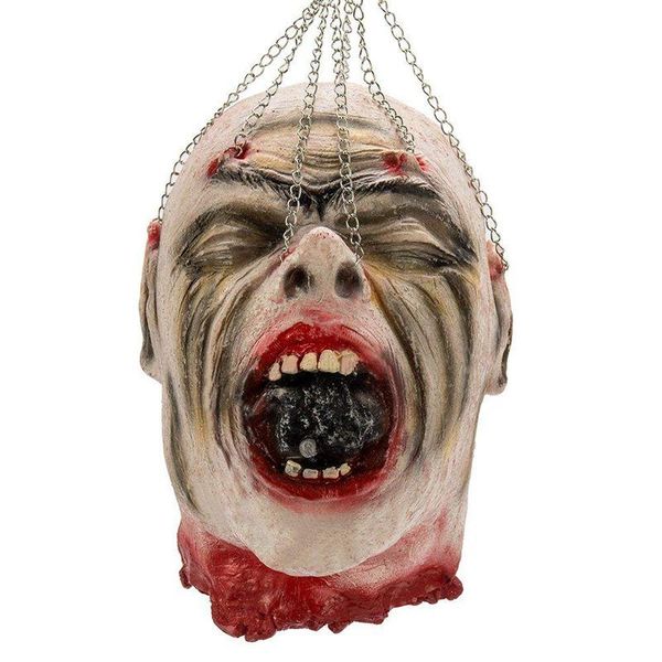 

party masks halloween props hanging bloody dead man evil head latex horror haunted scary room decoration style 03