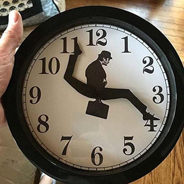

wall clocks silent glass round clock modern design large for home kitchen living room decor battery operated