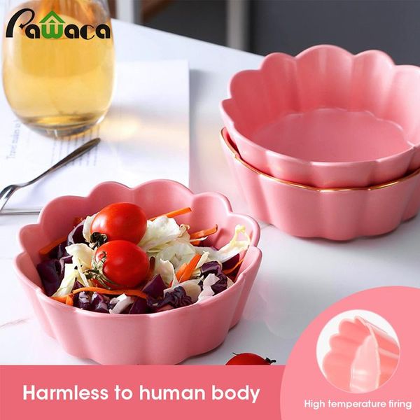 

bowls 1 pcs ceramic salad bowl 6 inch baking pie dishes-bowl noodle creative tableware for fruit pasta ice cream