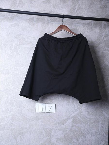 

men's shorts harlan pants casual summer dark elastic waist design hip hop fashion trend versatile for men, White;black