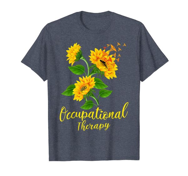 

sunflower occupational therapy nurse t shirt, White;black