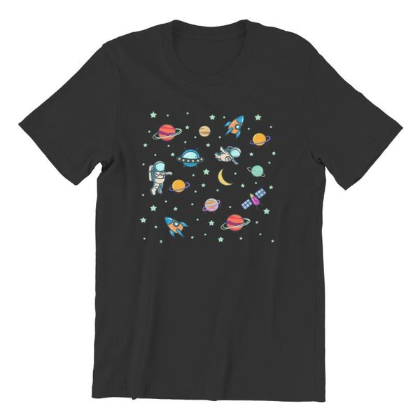 

men's t-shirts funny outer space astronomy astronauts and planet g fashion punk cute retro hip-hop mens clothes 33280, White;black
