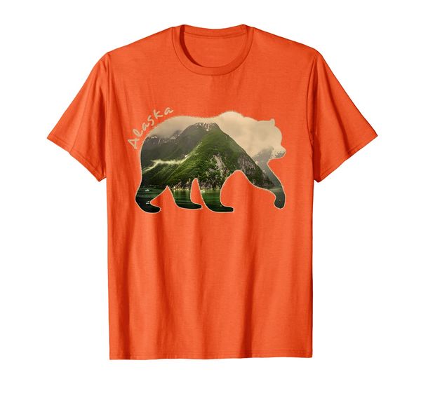 

alaska bear t shirt grizzly bear shirt short sleeve gift, White;black