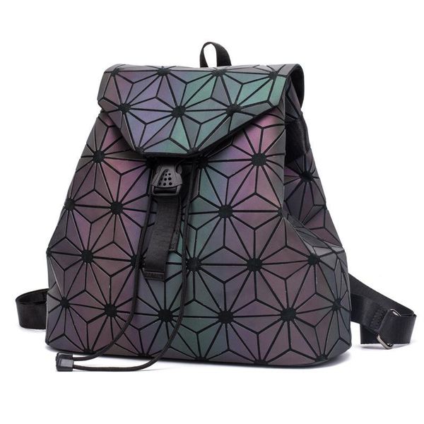 

backpack women back pack mochila masculina sac a dos geometric laser hologram luminous student's school bag backpacks