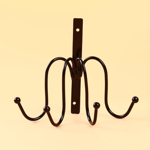 

robe hooks black iron row hook creative non-marking nail-door clothing storage metal coat simple high quality