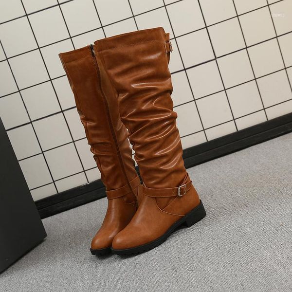

boots fashion women motorcycles leather spring autumn black brown booties shoes flats quality suede long shoes11