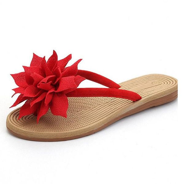 

sandals summer women slippers casual shoes big flower anti-slip beach woman flip-flops female slides xkd4098, Black