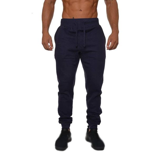 

men's pants male trousers fitness long bottoms fashion sports solid pencil, Black