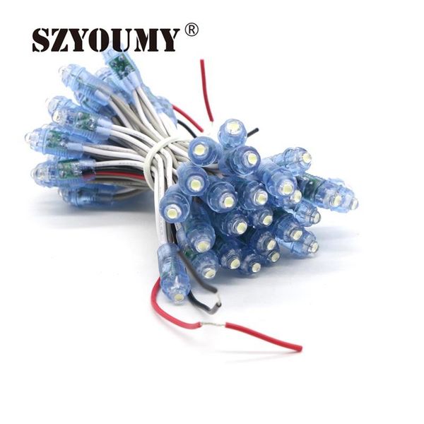 

szyoumy 9 mm led pixel module 12v led backlight for letter sign advertising waterproof ip67 point light 50pcs/string color