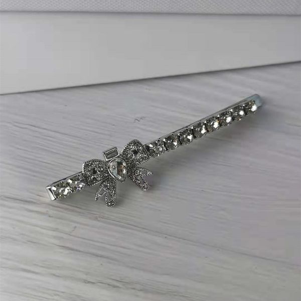 

special offer 70% off miao family's new clip bowknot imitation crystal korean ins style sweet high grade hair ornament with diamond hai, Golden;silver
