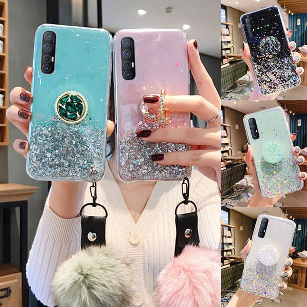 

glitter bling case for huawei honor 10i 8x 9a 9x case huawei p40 lite e p30 p20 p10 mate 20 pro 10 40 lite x cover ring holder