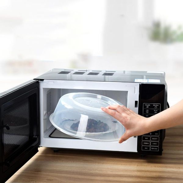 

kitchen storage & organization microwave oven heating cover fresh household plastic round high temperature splash-proof oil anti-evaporation