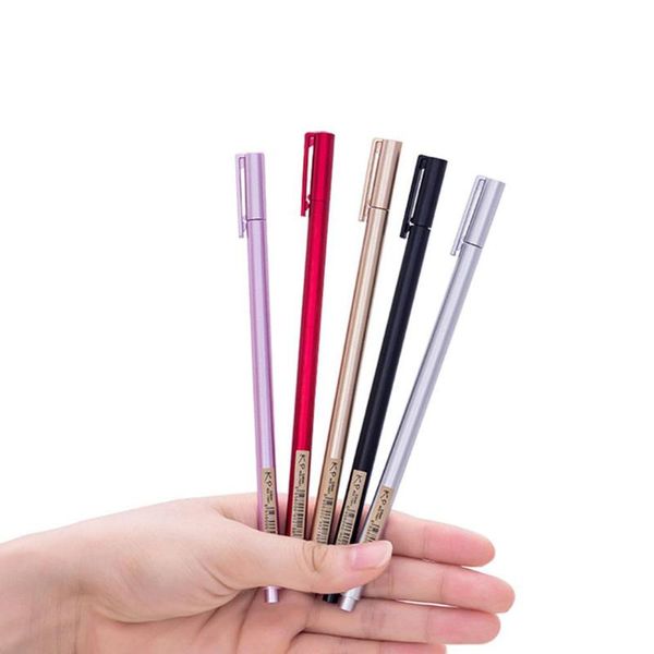 

gel pens adeeing 0.5mm pen solid color simulate metal surface with black refill d18