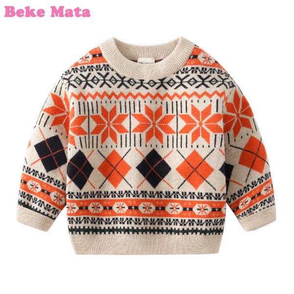 

beke mata baby boy sweater 2021 autumn striped toddler pullover cotton kid sweaters for child boy children's clothing 2-7 years y1024, Blue