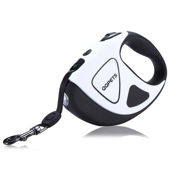 

dog collars & leashes 5m retractable leash with light rope for automatic led running nylon large