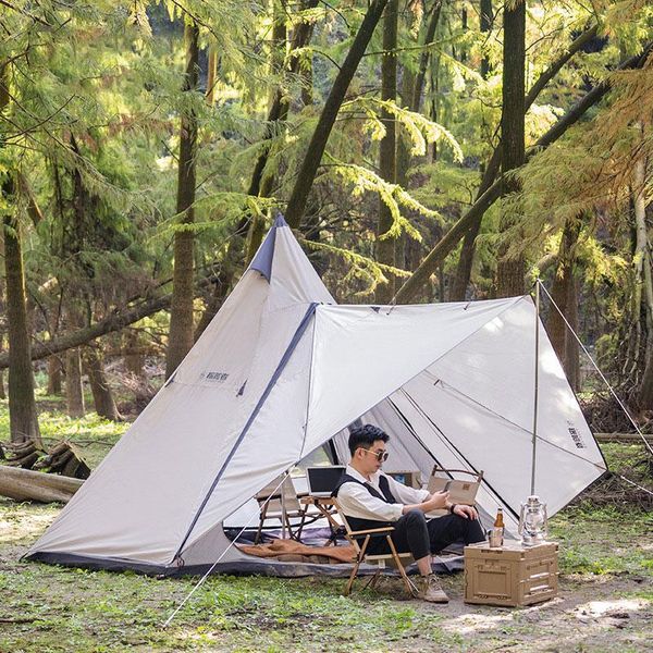 

outdoor foldable tent waterproof yurt aluminum pole thicken beach camping tents portable hiking traveling backpacking tent