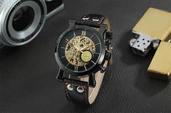Top-Verkauf WINNER Mode Mann Uhren Herren Automatikuhr mechanische Uhr für Mann WN49-2