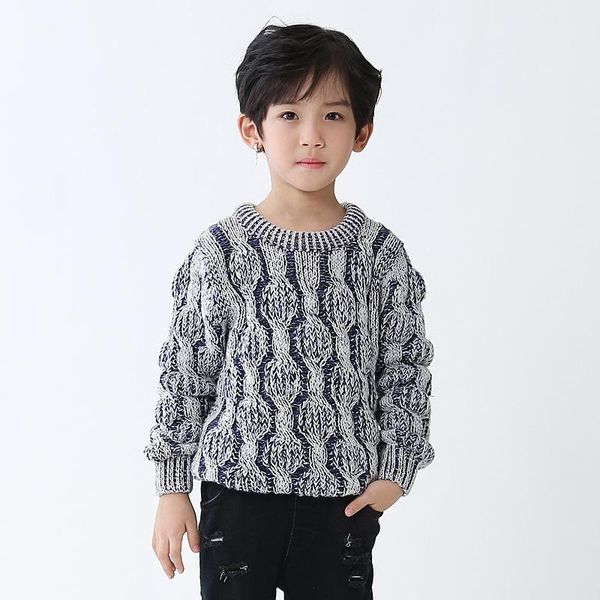 

cardigan autumn winter kids boys thicken knitted sweater children pullover, Blue
