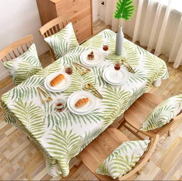 

table cloth nordic minimalist leaf round rectangular coffee living room dining