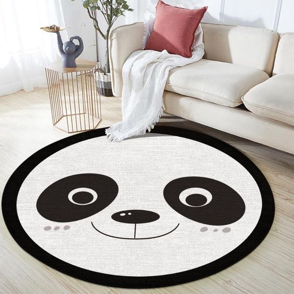 

carpets non-slip children safety flannel carpet baby hand print play mat fashion cute panda pattern 2021
