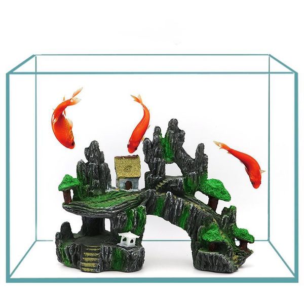 

decorations aquarium decoration landscaping resin rockery fish shrimp dodging hole tank waterscape landscape accessories