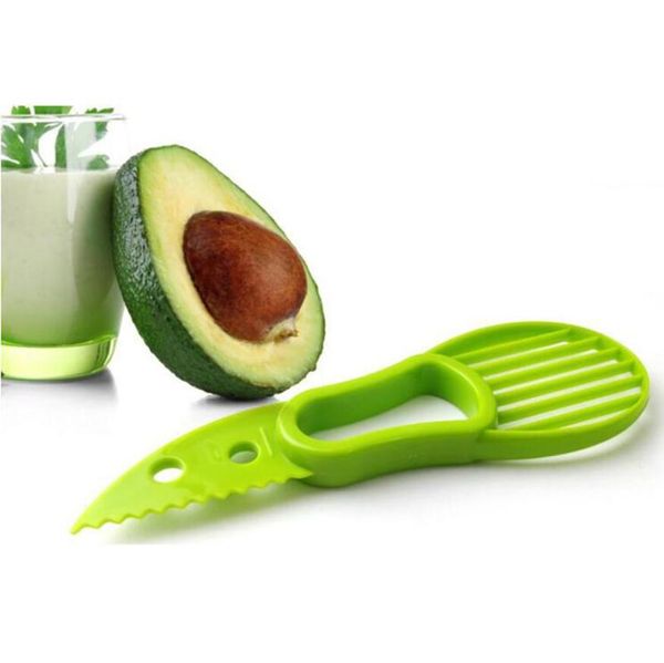 Affettatrice per frutta multifunzionale Taglierina per avocado Taglierina per burro in plastica per uso alimentare Comodo separatore per torsolo di karité Strumento per verdure sicuro