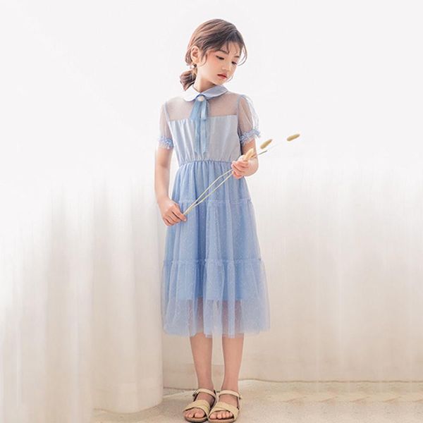 

girl's dresses girls dress summer 2021 party princess kids girl clothing mesh patchwork long for casual clothes, #8878, Red;yellow