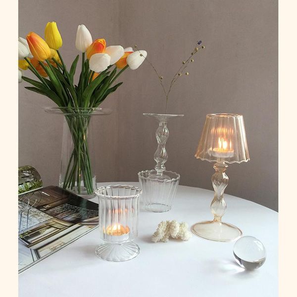 

candle holders decorative vases glass flower vase wedding home decoration living room transparent nordic arrangement hydroponic terrarium