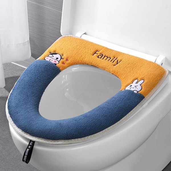 

toilet seat covers soft washable cover mat pad cushion easy use warm comfortable tool home bathroom cleaning accessories