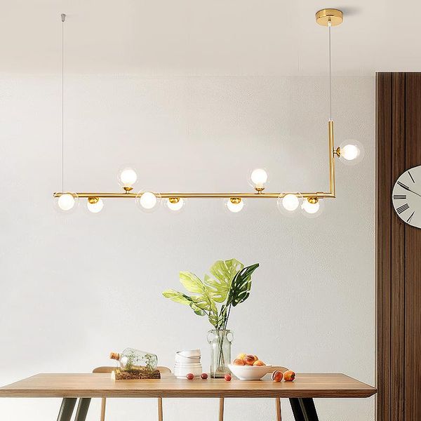 

nordic modern led pendant lights luxury black/golden color magic bean hanging lamp for dinning room bar counter bedroom decor