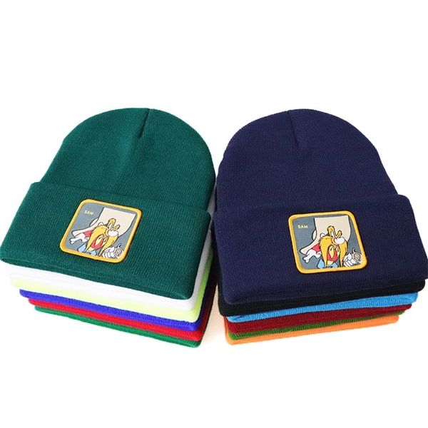 

beanies sale cartoon animation game musketeer knitted hat wool hip hop ski pullover hat, Blue;gray
