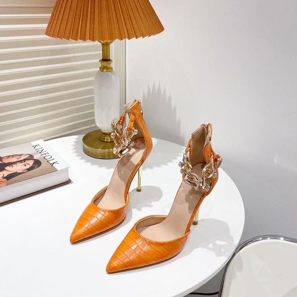

sandals spring fashion pu/pvc women pumps 2022 crystal pointed toe checkered thin heels zip ladies shoes party wedding, Black
