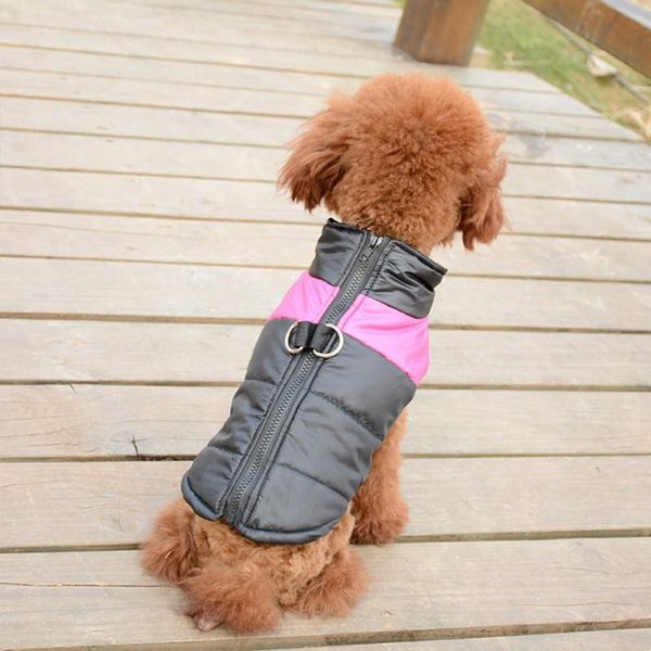 

dog apparel windproof pet clothing for small skiing cotton-padded sleeveless coat jacket puppy clothes outdoor warm costume vest