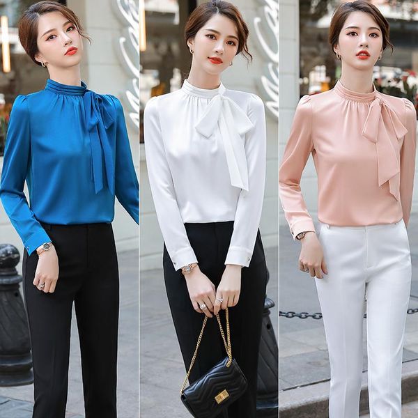 

women's two piece pants autumn blazer set women suit casual solid color style jacket and career office, White