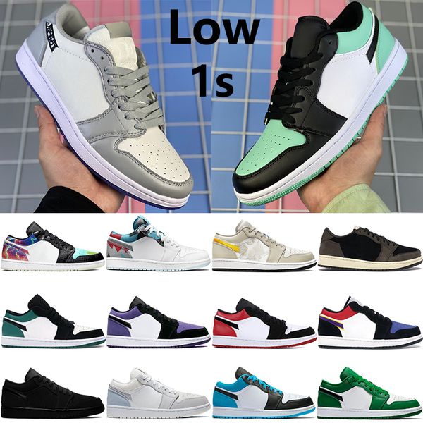 

new low jumpman 1 1s basketball shoes grey black sail og sp travis scotts unc hyper royal n7 men women sneakers trainers