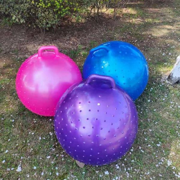 

fitness balls durable bouncy ball set christmas theme pvc handle yoga hopper