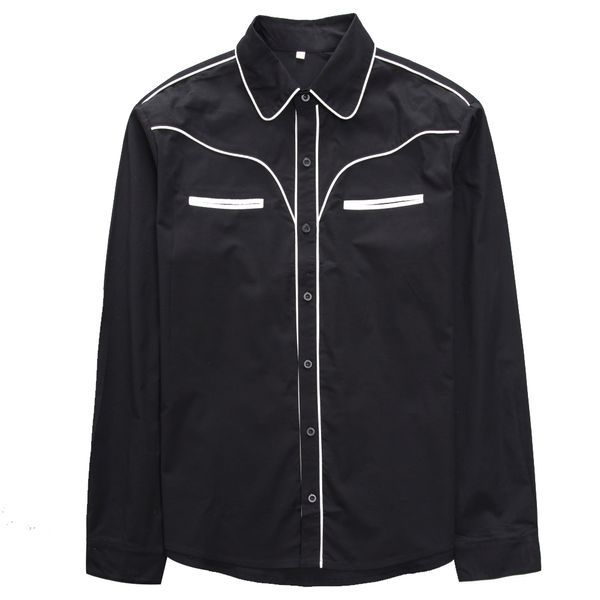 

2021 new fashion men long sleeve medieval shirt party clubwear gothic man black blouses camisas hombre us size zs1x, White;black