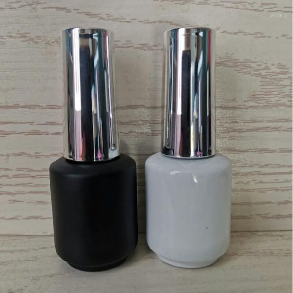 

storage bottles & jars 100pcs 8ml empty nail polish glass bottle black white gel container refilled box makeup tube brush