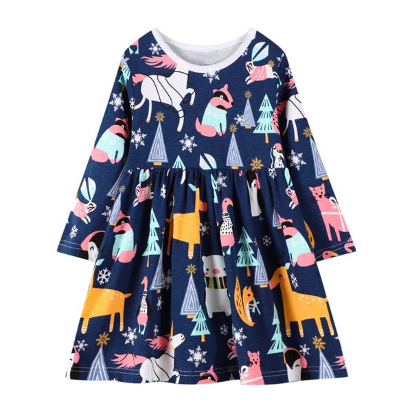

princess girls dresses cotton print cartoon new girl long-sleeve dress birthday party dress child dress girl clothes, Red;yellow