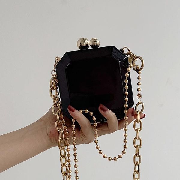 

evening bags high-quality summer acrylic shoulder bag 2021 fashion chain women's designer all-match western style messenger