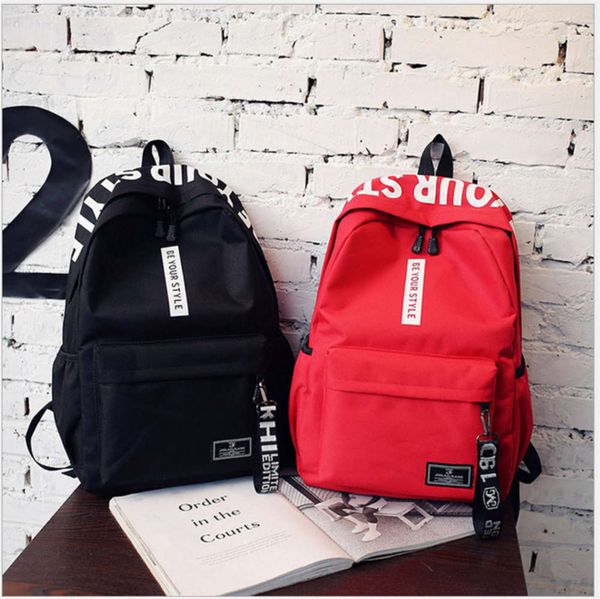 

designer schoolbagwaterproofing custom made simple trendy design green canvas middle school bag women