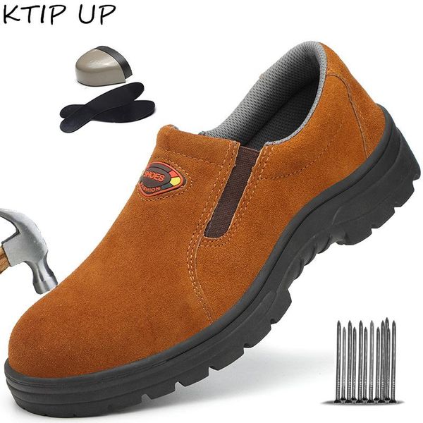 

boots men safety shoes steel toe anti-smashing anti-puncture work anti-slip breathable security, Black
